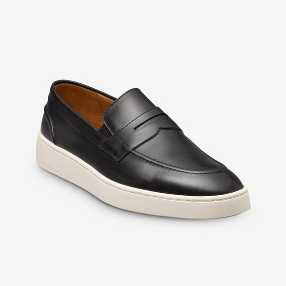 Allen Edmonds Randolph Street Sneaker Black Leather Penny Loafer 5382 Mens 12 D